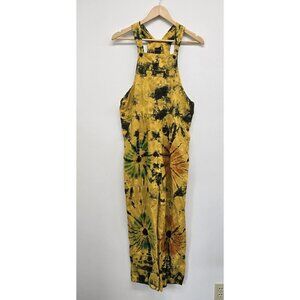Rising International Overalls Jumpsuit Size Small Sun Tie Dye Hippie Boho Grunge